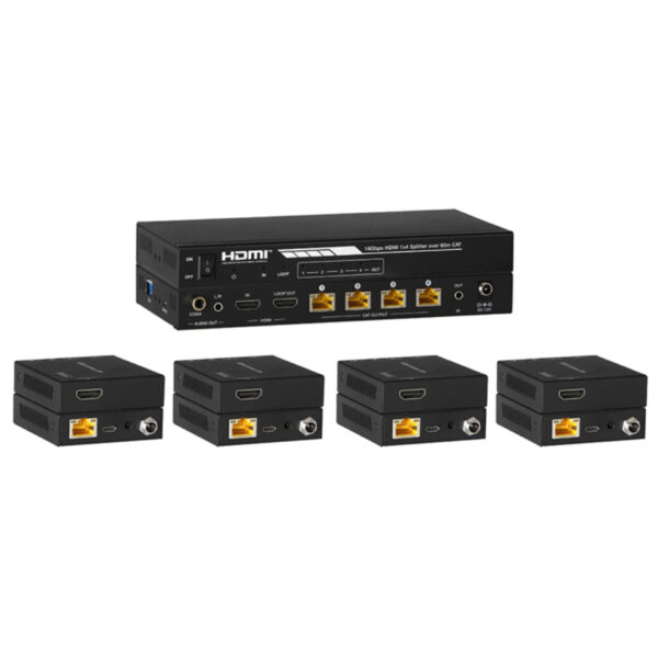 KANEXPRO SP-HDPOC1X4 - Distribuidor/Extensor HDMI 1×4 sobre CAT6 - Hasta 60m