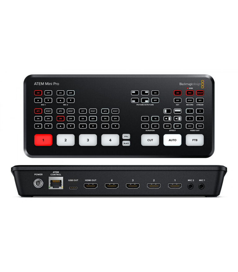 BLACKMAGIC Atem Mini PRO - Mixer de 4ch HDMI y Salida Streaming.