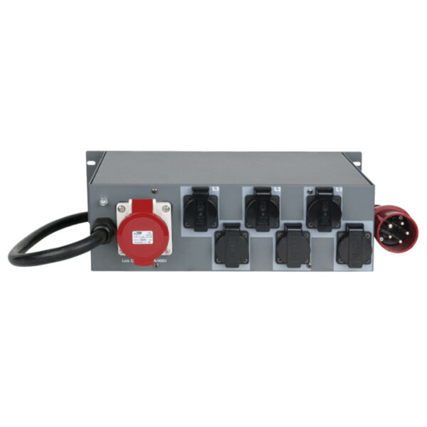 SHOWTEC PS-3202 MKII - Distribuidor de Corriente eléctrica Entrada CEE de 32A @ 2x salidas CEE de 16A +  6x Schuko - Imagen 2