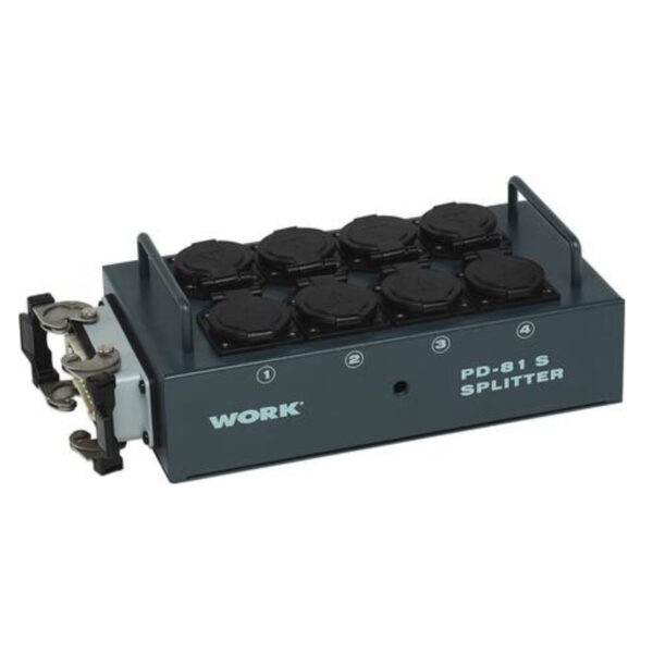 WORK PD-81S - Cajetín de corriente eléctrica HARTING 16 PIN Salida 8 schuko