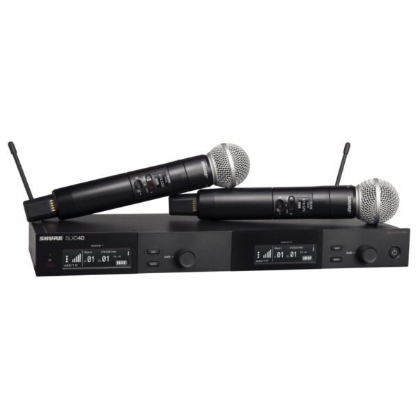 SHURE SLXD24D/SM58 - Sistema inalámbrico dual con 2 transmisores de mano SLXD2 / 58