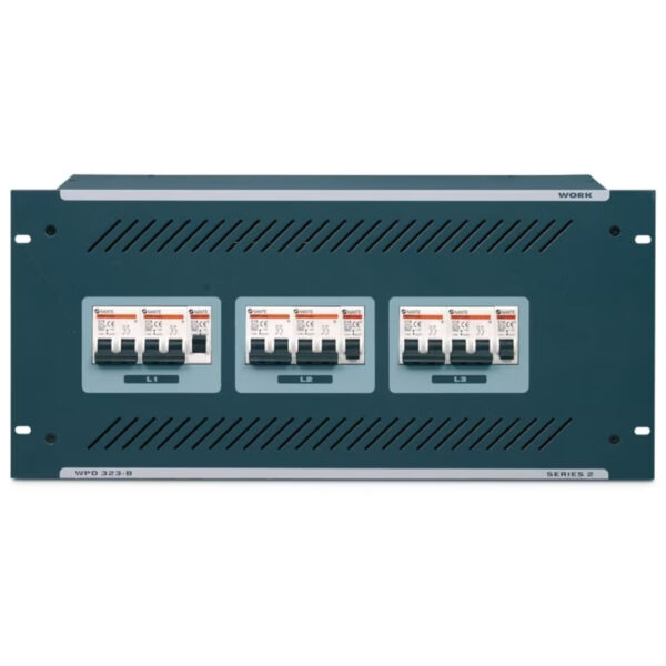 WORK WPD 323-B SERIE 2 - Distribuidor de corriente eléctrica in 32A CEE / Out 6x CEE 16A + 2x Harting 16p + 3x Schuko