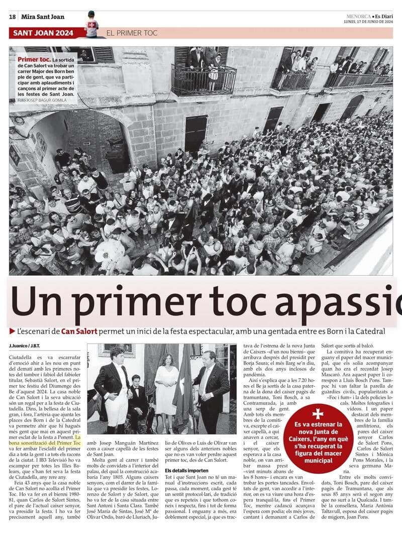 primer toque prensa diario de menorca