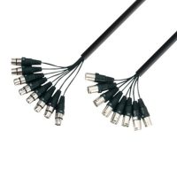 MANGUERA Multiconector Audio  8x XLR H 3pin @ 8x XLR M 3pin 5m.   K3L8MF0500