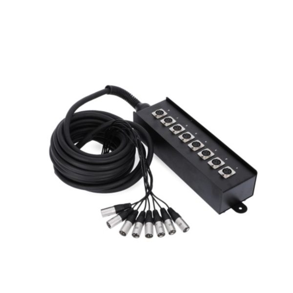 MANGUERA CAJETIN/ SUBESTACION ESCENARIO  - 8 CANALES 8XLR-M  3pin 10m