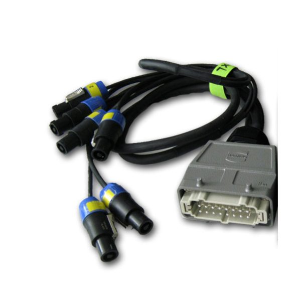 MANGUERA HARTING/SPEAKON 25m - Manguera de 25m con Harting y 4 salidas SpeakOn
