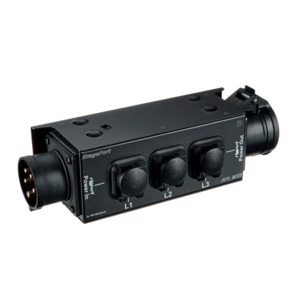 Rigport RPL16T1-MKII - Breakout Box (Caja de distribución) Rigport RPL16-MKII – CEE 16A a 3 x Powercon True1 / IP54 - Imagen 2