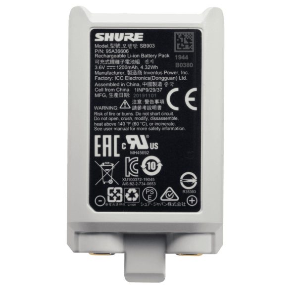 SHURE SB903 - Batería Recargable para Sistemas SLX-D