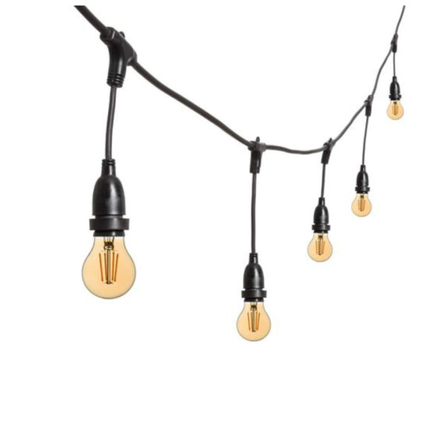 VINTAGE LED PRO - GUIRNALDA 5m con 8 Portalámparas Colgantes, separado cada 62,5cm.