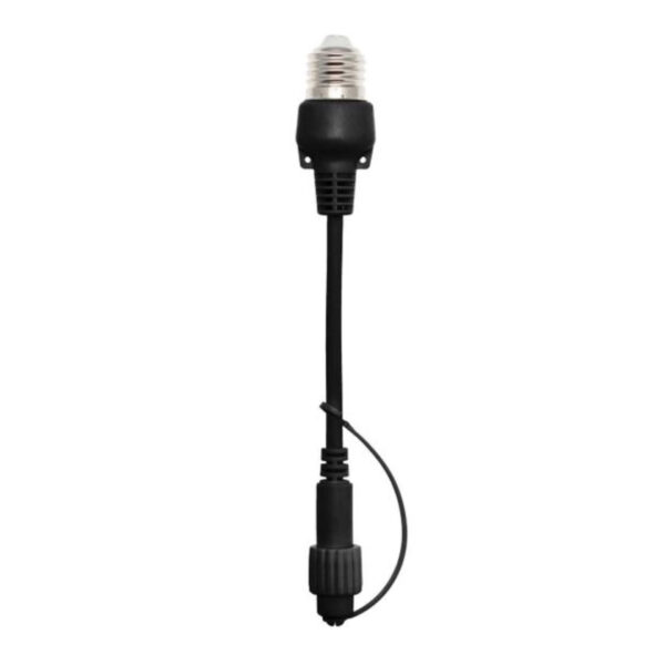 VINTAGE LED PRO - Casquillo E27 con conector PML, 20 cm, cable negro