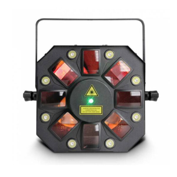 CAMEO CL STORM - Efecto de luces 3 en 1, 5 x 3 W RGBWA derby, estrobo y láser grating - Imagen 4