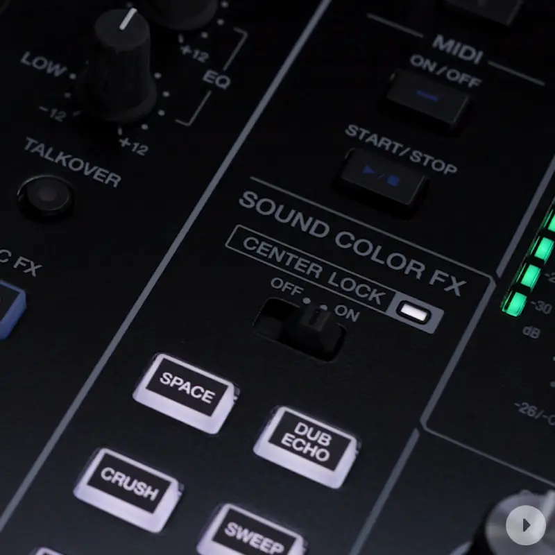 Pioneer DJM-A9 Sound Color Fx Pioneer DJM A9 detalle de Sound Color Fx